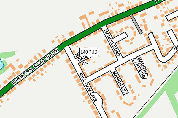 L40 7UD map - OS OpenMap – Local (Ordnance Survey)