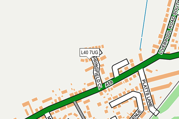 L40 7UG map - OS OpenMap – Local (Ordnance Survey)
