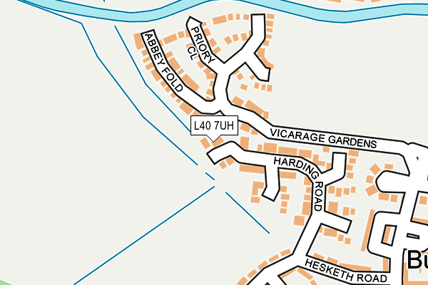 L40 7UH map - OS OpenMap – Local (Ordnance Survey)