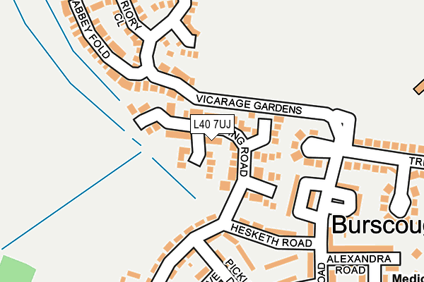 L40 7UJ map - OS OpenMap – Local (Ordnance Survey)