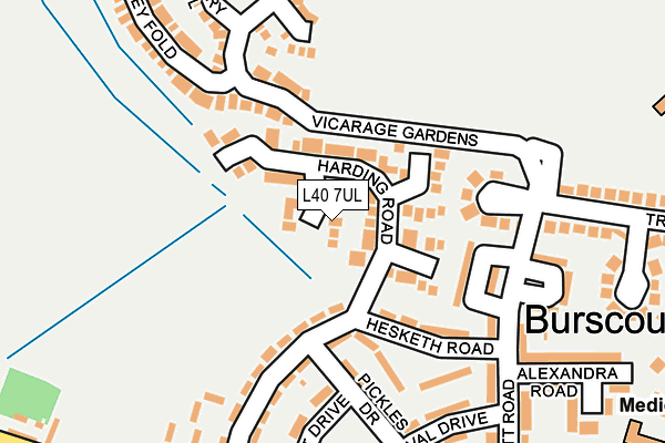 L40 7UL map - OS OpenMap – Local (Ordnance Survey)