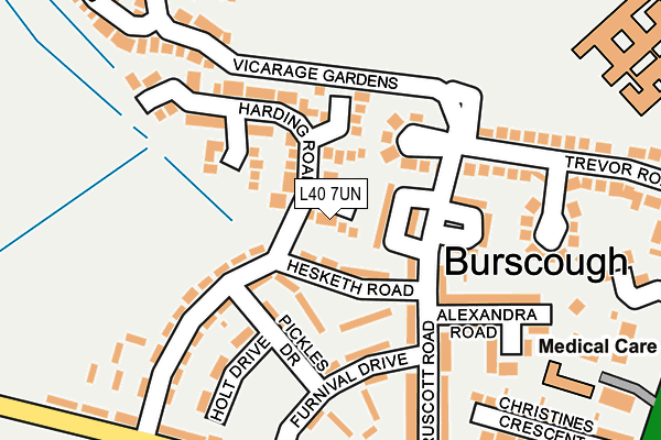 L40 7UN map - OS OpenMap – Local (Ordnance Survey)