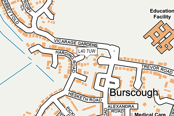 L40 7UW map - OS OpenMap – Local (Ordnance Survey)