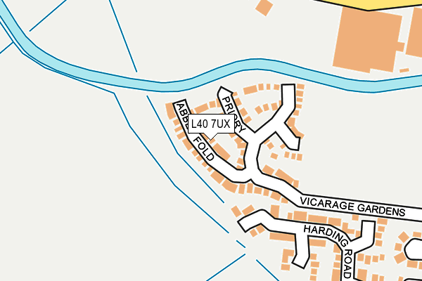 L40 7UX map - OS OpenMap – Local (Ordnance Survey)