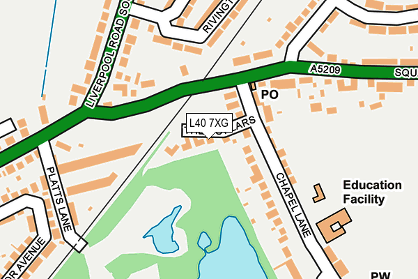 L40 7XG map - OS OpenMap – Local (Ordnance Survey)