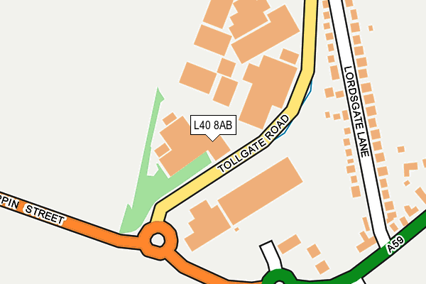 L40 8AB map - OS OpenMap – Local (Ordnance Survey)