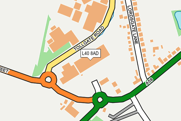 L40 8AD map - OS OpenMap – Local (Ordnance Survey)