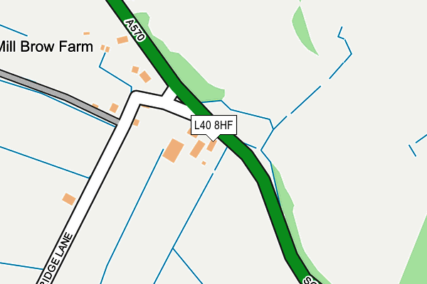 L40 8HF map - OS OpenMap – Local (Ordnance Survey)