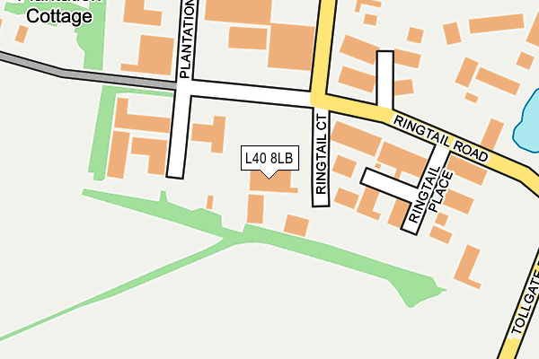 L40 8LB map - OS OpenMap – Local (Ordnance Survey)