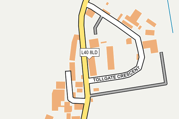 L40 8LD map - OS OpenMap – Local (Ordnance Survey)