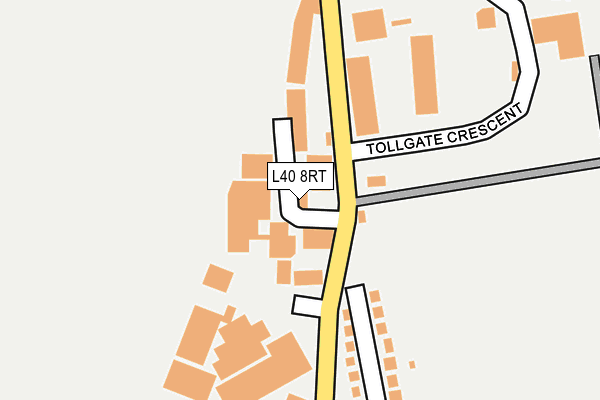 L40 8RT map - OS OpenMap – Local (Ordnance Survey)