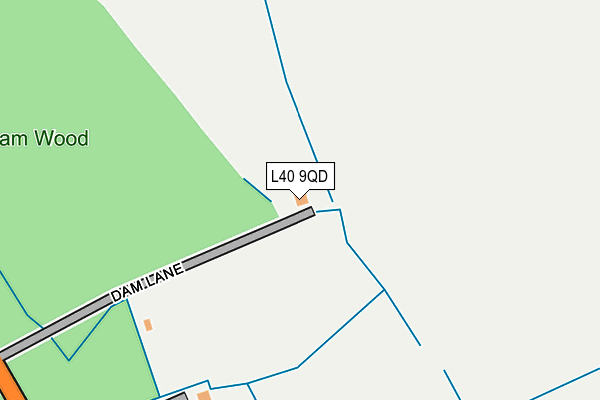 L40 9QD map - OS OpenMap – Local (Ordnance Survey)