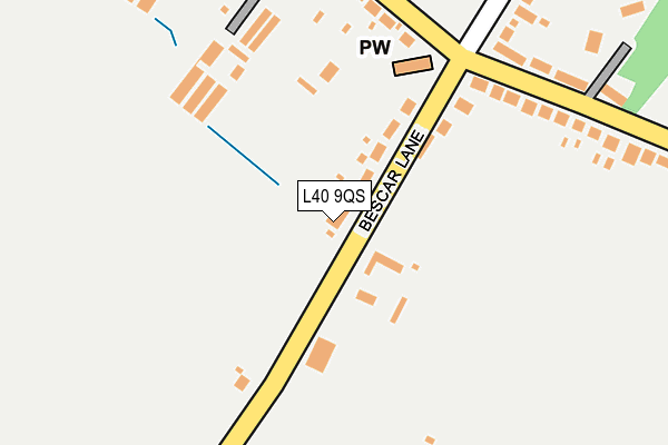 L40 9QS map - OS OpenMap – Local (Ordnance Survey)