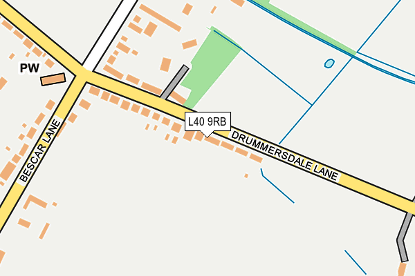 L40 9RB map - OS OpenMap – Local (Ordnance Survey)