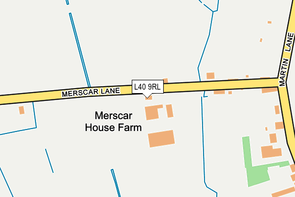 L40 9RL map - OS OpenMap – Local (Ordnance Survey)