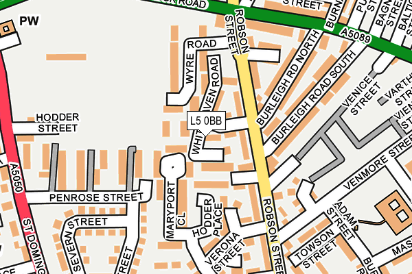 L5 0BB map - OS OpenMap – Local (Ordnance Survey)