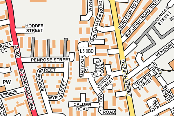L5 0BD map - OS OpenMap – Local (Ordnance Survey)