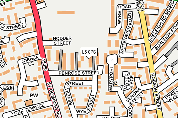 L5 0PS map - OS OpenMap – Local (Ordnance Survey)