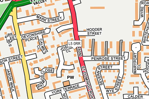 L5 0RR map - OS OpenMap – Local (Ordnance Survey)