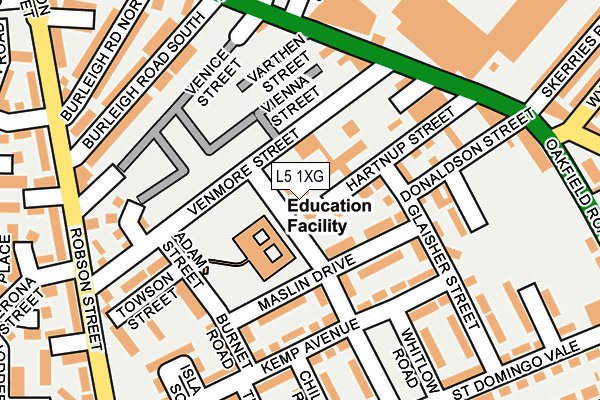 L5 1XG map - OS OpenMap – Local (Ordnance Survey)