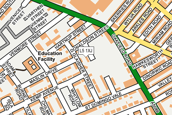 L5 1XJ map - OS OpenMap – Local (Ordnance Survey)