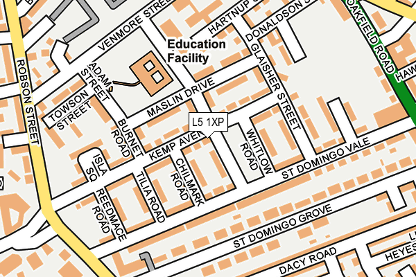 L5 1XP map - OS OpenMap – Local (Ordnance Survey)