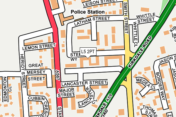 L5 2PT map - OS OpenMap – Local (Ordnance Survey)