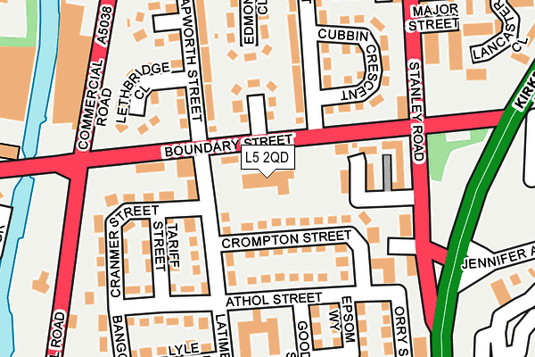 L5 2QD map - OS OpenMap – Local (Ordnance Survey)