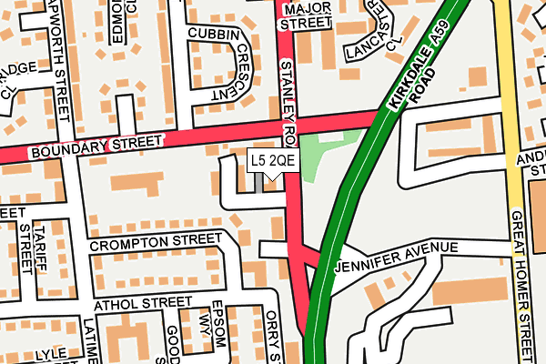 L5 2QE map - OS OpenMap – Local (Ordnance Survey)
