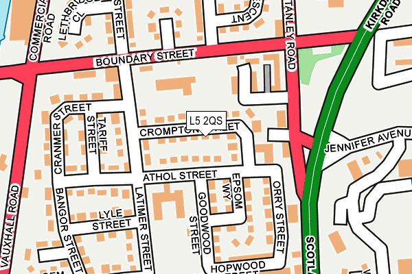 L5 2QS map - OS OpenMap – Local (Ordnance Survey)