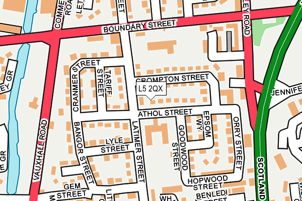L5 2QX map - OS OpenMap – Local (Ordnance Survey)
