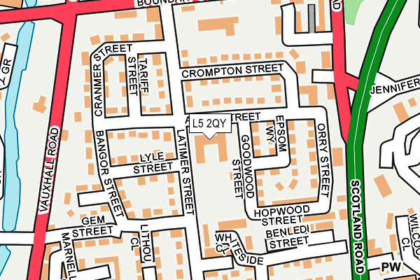 L5 2QY map - OS OpenMap – Local (Ordnance Survey)