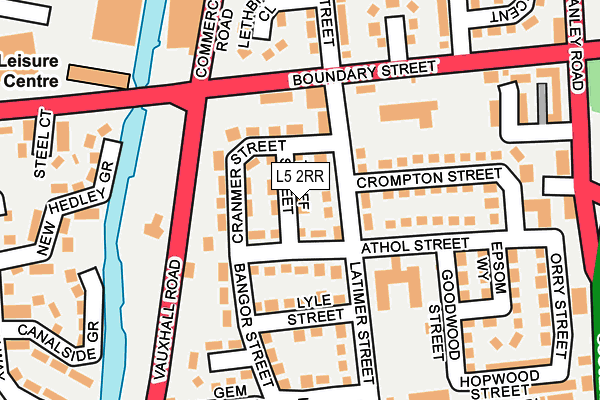 L5 2RR map - OS OpenMap – Local (Ordnance Survey)