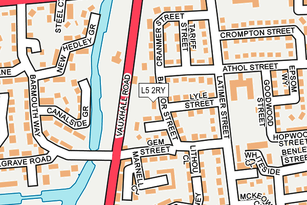 L5 2RY map - OS OpenMap – Local (Ordnance Survey)