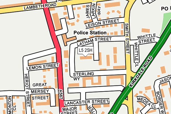 L5 2SH map - OS OpenMap – Local (Ordnance Survey)