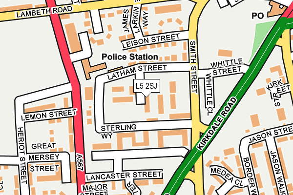 L5 2SJ map - OS OpenMap – Local (Ordnance Survey)