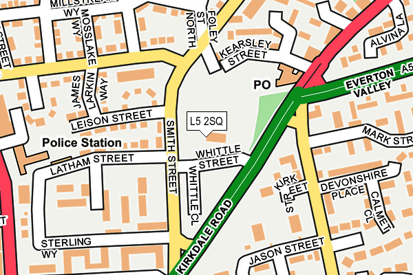 L5 2SQ map - OS OpenMap – Local (Ordnance Survey)
