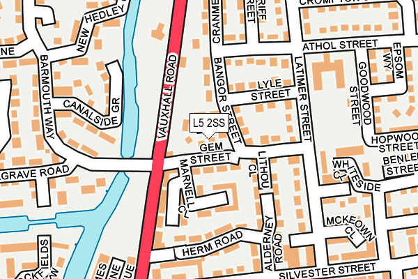L5 2SS map - OS OpenMap – Local (Ordnance Survey)