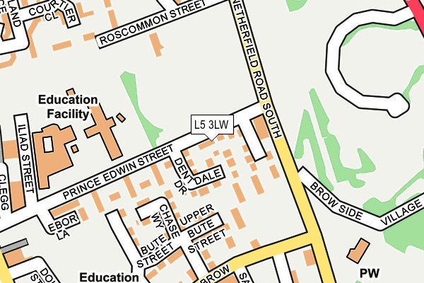 L5 3LW map - OS OpenMap – Local (Ordnance Survey)