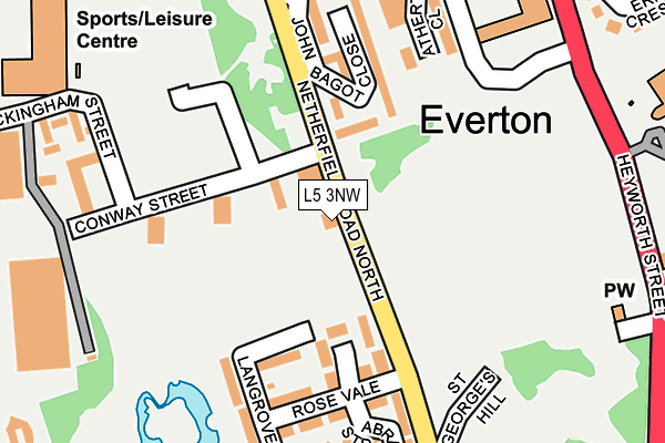 L5 3NW map - OS OpenMap – Local (Ordnance Survey)