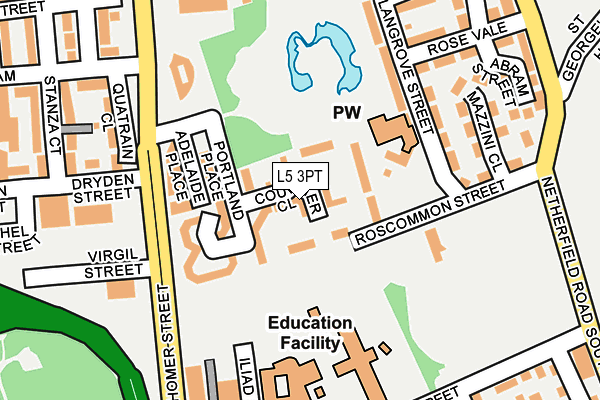 L5 3PT map - OS OpenMap – Local (Ordnance Survey)
