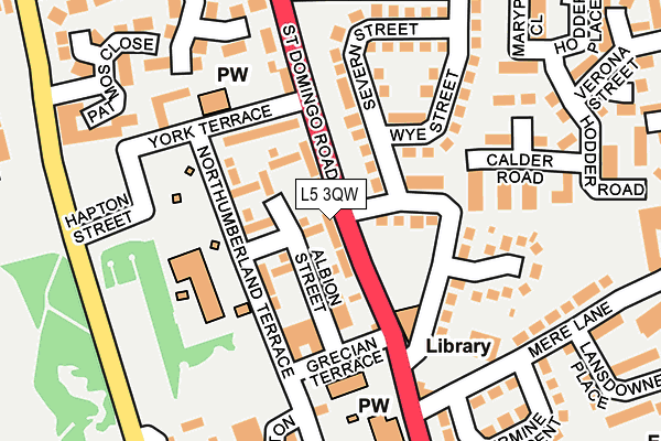 L5 3QW map - OS OpenMap – Local (Ordnance Survey)