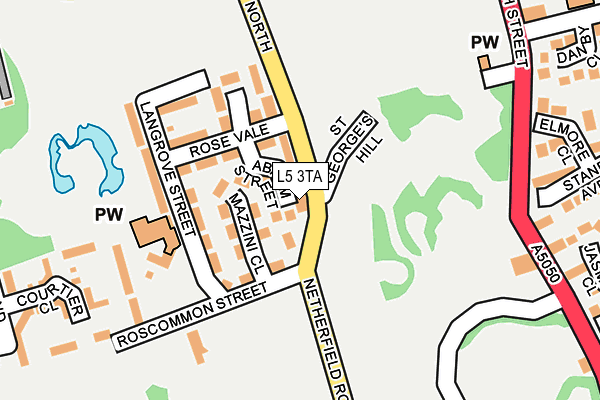 L5 3TA map - OS OpenMap – Local (Ordnance Survey)