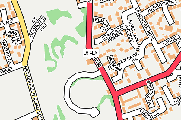 L5 4LA map - OS OpenMap – Local (Ordnance Survey)