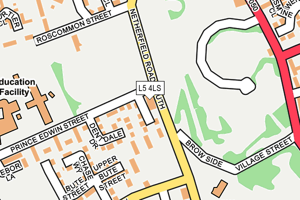 L5 4LS map - OS OpenMap – Local (Ordnance Survey)