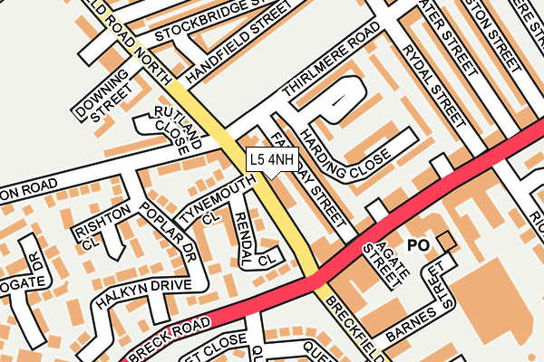 L5 4NH map - OS OpenMap – Local (Ordnance Survey)