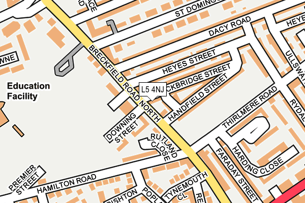 L5 4NJ map - OS OpenMap – Local (Ordnance Survey)