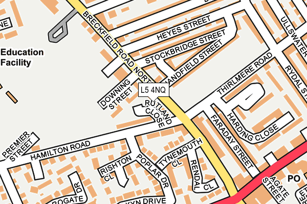 L5 4NQ map - OS OpenMap – Local (Ordnance Survey)