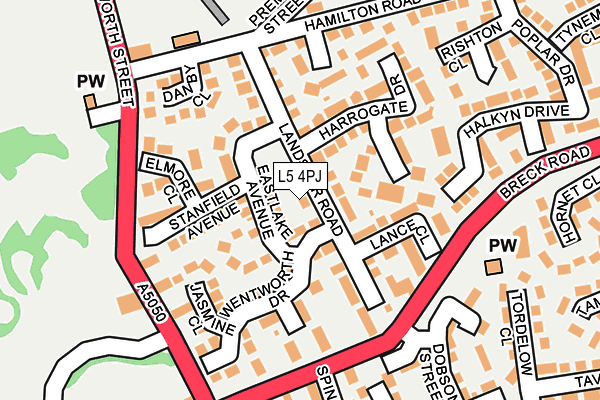 L5 4PJ map - OS OpenMap – Local (Ordnance Survey)