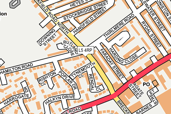 L5 4RP map - OS OpenMap – Local (Ordnance Survey)